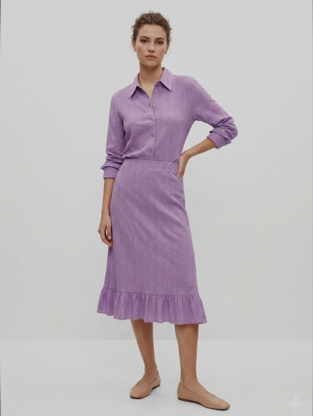 NWT Denim & Co Skirt Set L Whimsical Resort Boho #7200